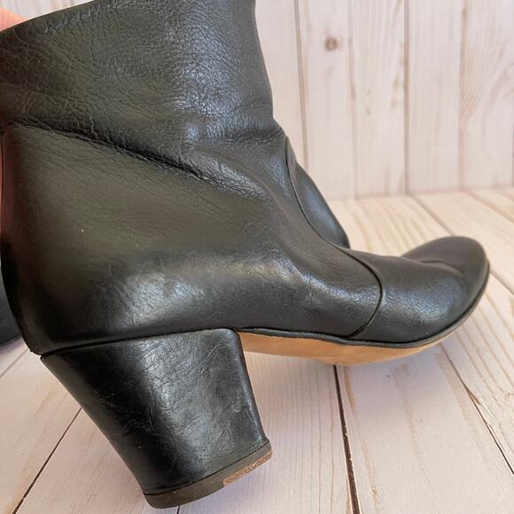 Fiorintini + Baker Black Leather Ankle Booties 37 - Picture 9 of 11